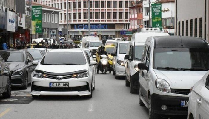 Balıkesir’de trafiğe kayıtlı araç 547 bin oldu